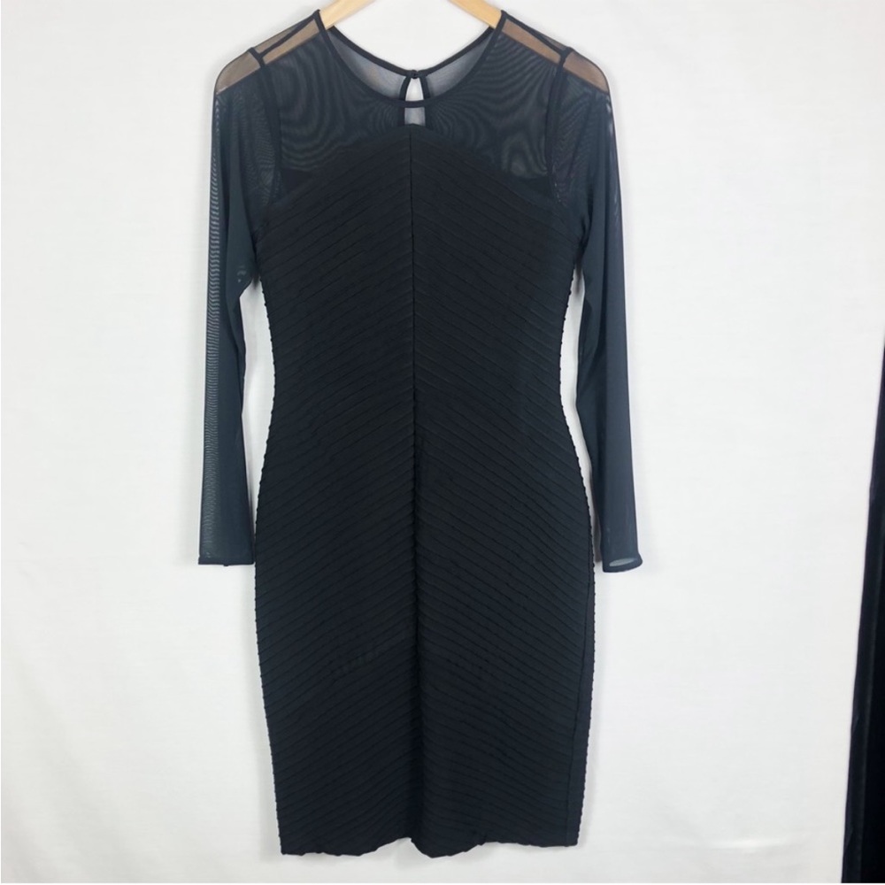 Calvin Klein Sheer Ribbed Dress